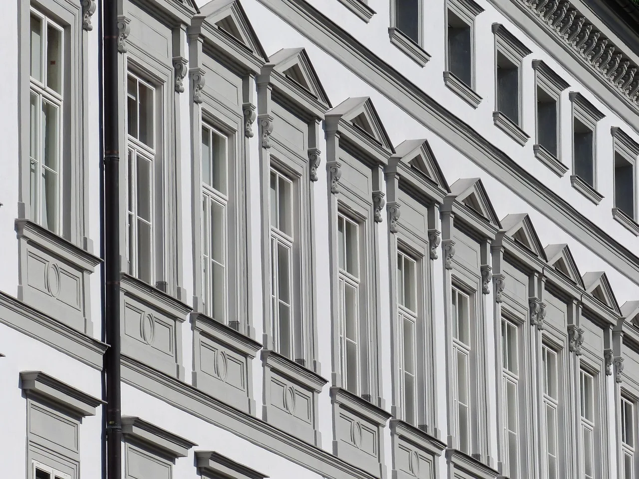 Grand white stucco facade typical of Belgravia's garden squares