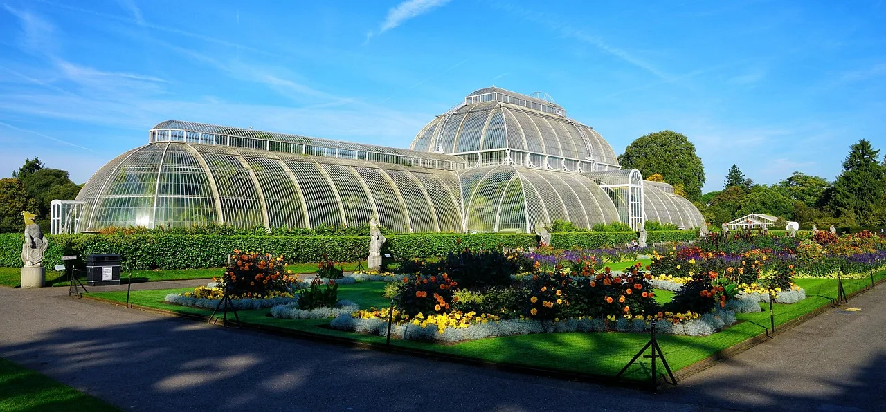The Palm House at Kew Gardens, just across the river from Chiswick